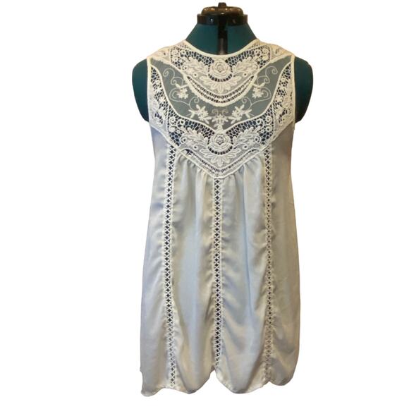 No Brand Dresses & Skirts - Crochet Lace Women’s Tunic Dress ColorWhite Size Medium